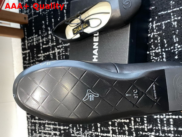 Chanel Mary Janes Lambskin and Grosgrain Black G46324 Replica
