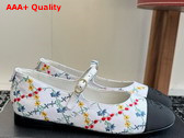 Chanel Mary Janes Multicolor Embroidered Cotton G46379 Replica