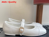 Chanel Mary Janes in White Lambskin G46467 Replica