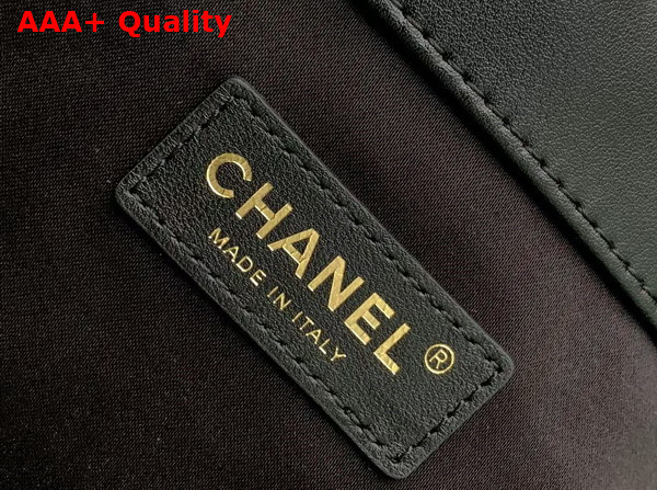 Chanel Maxi Shopping Bag Calfskin Gold Tone Metal Black AS5463 Replica