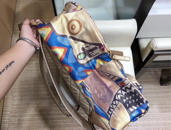 Chanel Medium Graffiti Backpack Multicolor Cotton