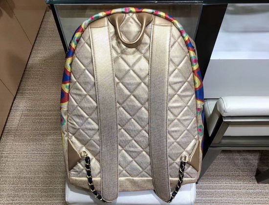 Chanel Medium Graffiti Backpack Multicolor Cotton