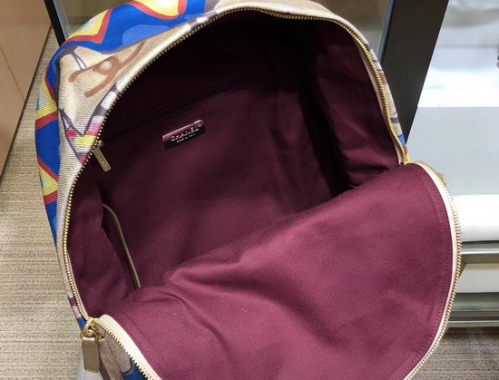 Chanel Medium Graffiti Backpack Multicolor Cotton