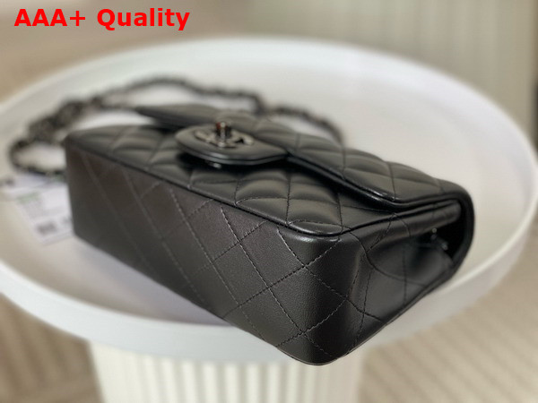 Chanel Mini Classic Handbag in Black Lambskin Ruthenium Finish Metal Ref A69900 Replica