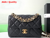 Chanel Mini Flap Bag Grained Calfskin Gold Tone Metal Black AS5239 Replica