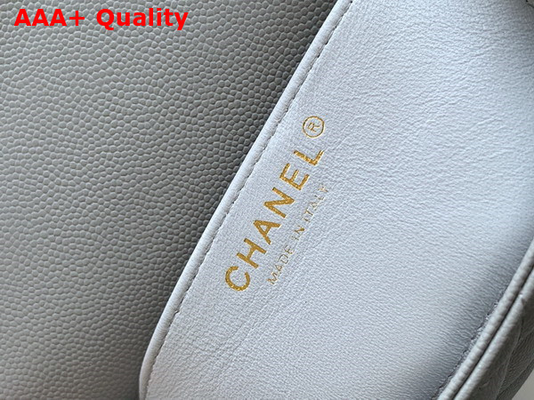 Chanel Mini Flap Bag Grained Calfskin Gold Tone Metal Light Blue AS5239 Replica