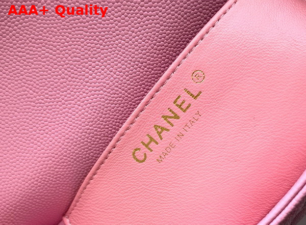 Chanel Mini Flap Bag Grained Calfskin Gold Tone Metal Pink AS5239 Replica