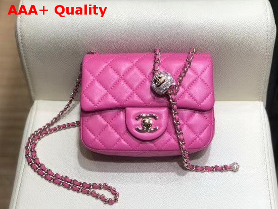 Chanel Mini Flap Bag Lambskin Gold Tone Metal Pink AS1786 Replica