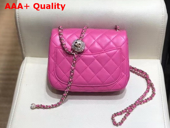 Chanel Mini Flap Bag Lambskin Gold Tone Metal Pink AS1786 Replica
