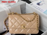 Chanel Mini Flap Bag in Beige Calfskin AS2615 Replica