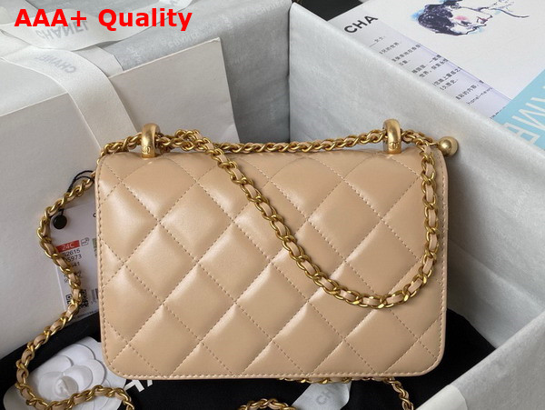 Chanel Mini Flap Bag in Beige Calfskin AS2615 Replica