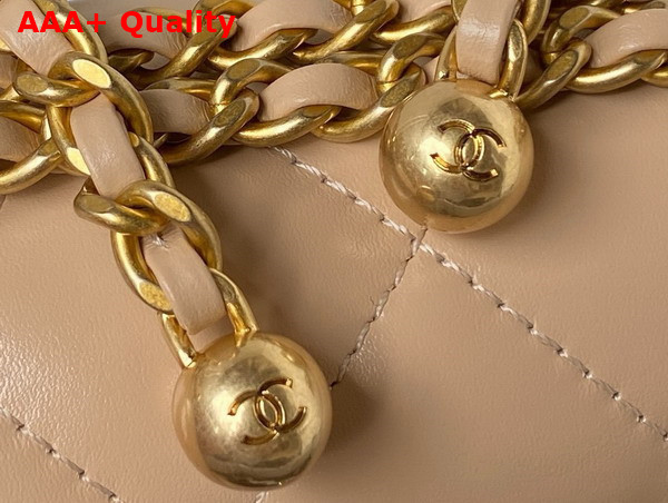 Chanel Mini Flap Bag in Beige Calfskin AS2615 Replica