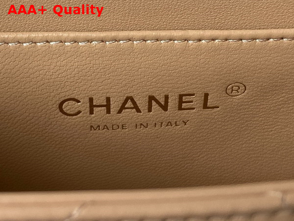 Chanel Mini Flap Bag in Beige Calfskin AS2615 Replica