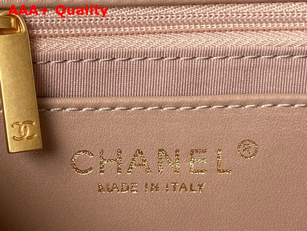 Chanel Mini Flap Bag in Beige Calfskin and Gold Metal AS4274 Replica