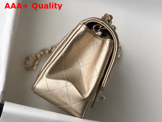 Chanel Mini Flap Bag in Metallic Gold Lambskin Replica