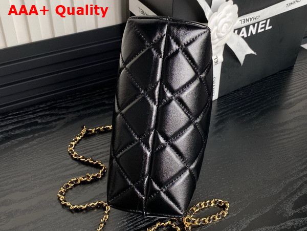 Chanel Mini Hobo Bag in Black Lambskin AP4189 Replica