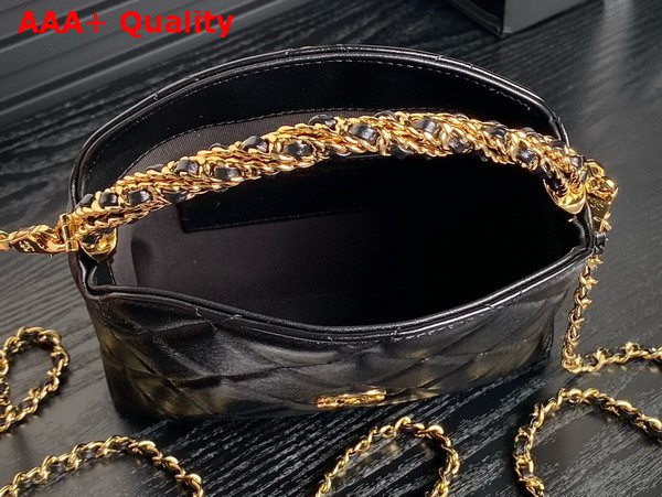 Chanel Mini Hobo Bag in Black Lambskin AP4189 Replica