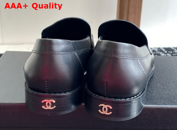 Chanel Moccasins Black Calfskin G45615 Replica