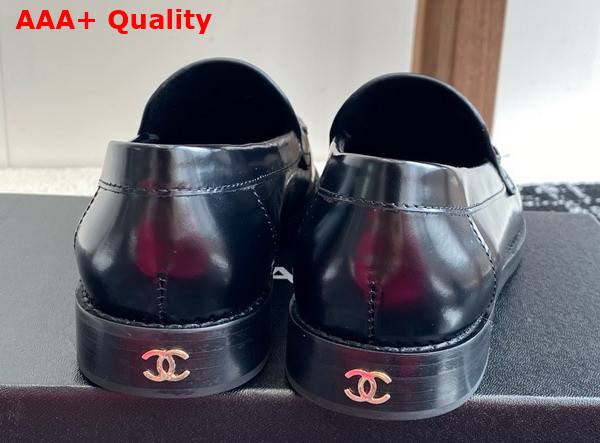 Chanel Moccasins in Black Brushed Calfskin G45615 Replica