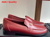 Chanel Moccasins in Red Calfskin G45615 Replica