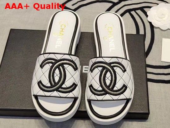 Chanel Mules Lambskin Ivory G35903 Replica