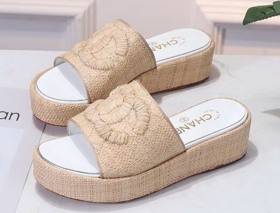 Chanel Mules Raffia Beige G34750