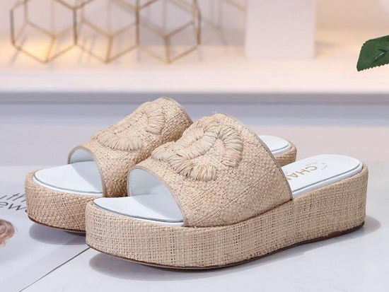 Chanel Mules Raffia Beige G34750