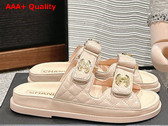 Chanel Mules in Beige Shiny Lambskin G45507 Replica