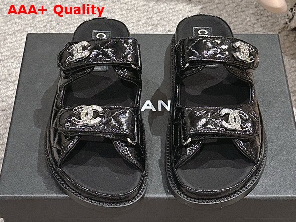 Chanel Mules in Black Shiny Lambskin G45507 Replica