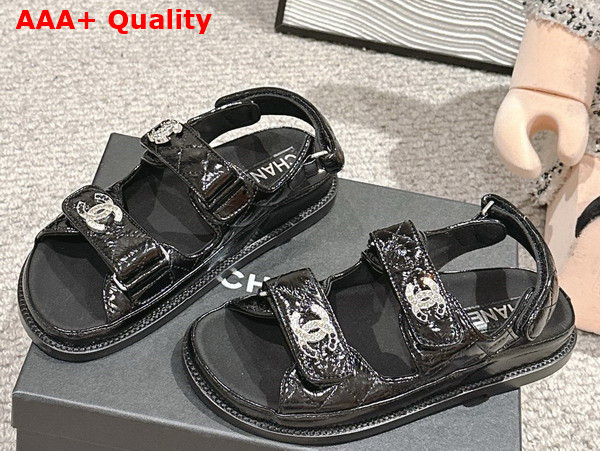 Chanel Mules in Black Shiny Lambskin G45507 Replica