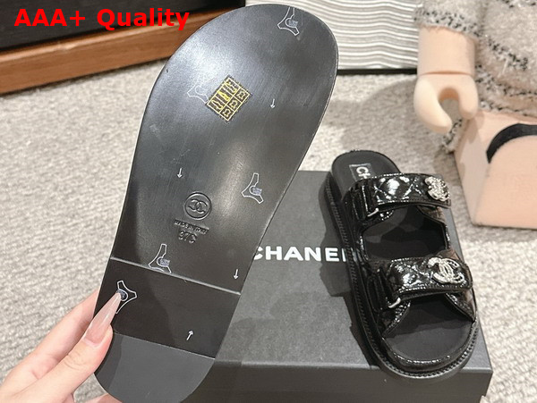Chanel Mules in Black Shiny Lambskin G45507 Replica
