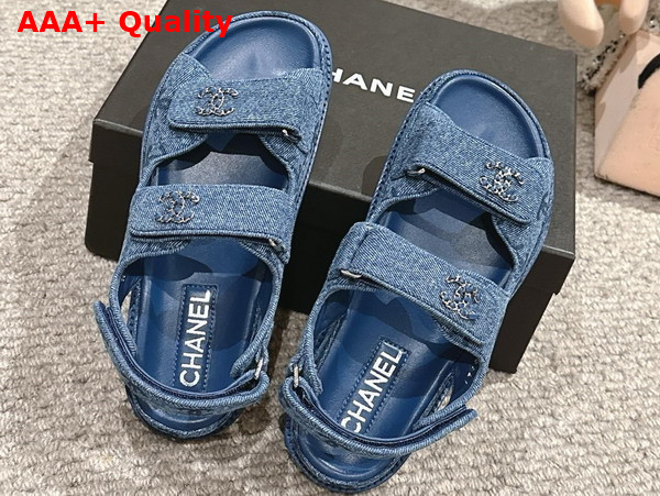 Chanel Mules in Blue Denim G45507 Replica