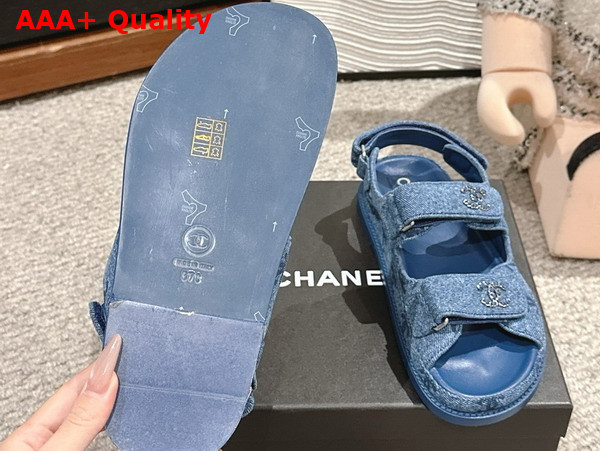 Chanel Mules in Blue Denim G45507 Replica