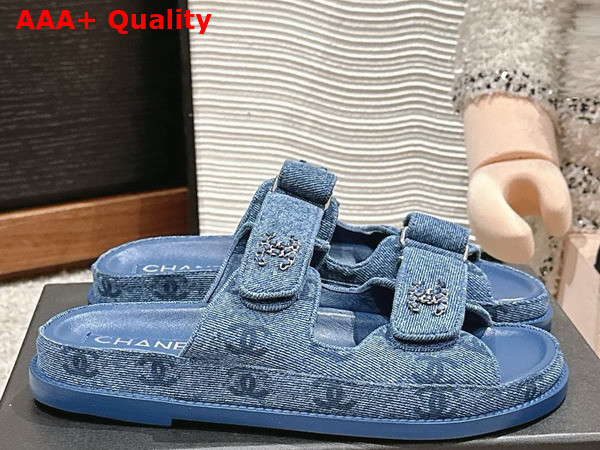 Chanel Mules in Blue Denim G45507 Replica