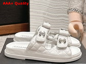 Chanel Mules in White Shiny Lambskin G45507 Replica