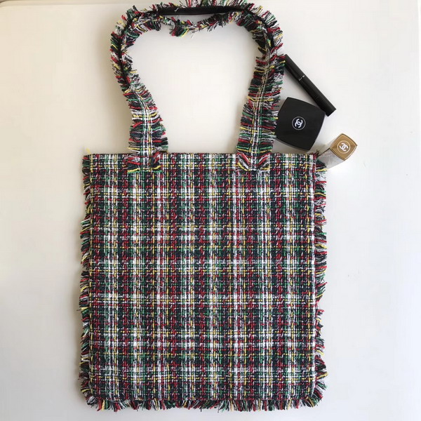 Chanel No 5 Large Shopping Bag Tweed Viny For Sale