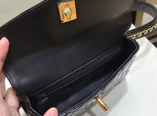 Chanel Patent Leather Belt Bag in Black