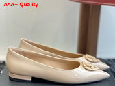 Chanel Patent Leather Pump in Beige Replica