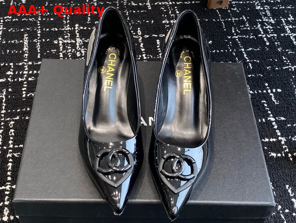 Chanel Patent Leather Pump in Black Replica