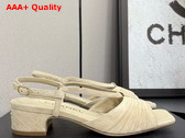Chanel Sandals in Beige Suede Kidskin G46329 Replica