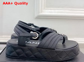 Chanel Sandals in Black Lambskin G46108 Replica
