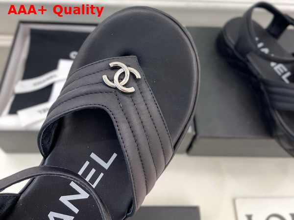 Chanel Sandals in Black Lambskin G46108 Replica