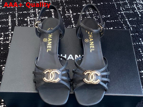 Chanel Sandals in Black Lambskin G46274 Replica