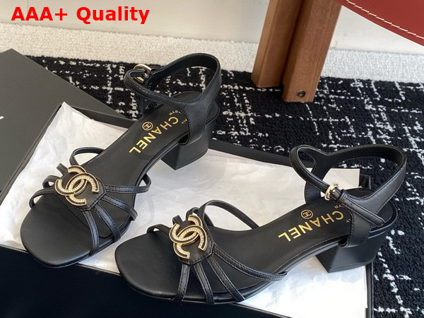 Chanel Sandals in Black Lambskin G46274 Replica