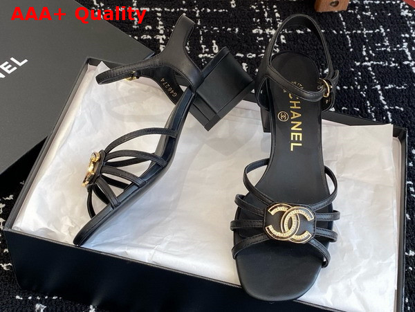 Chanel Sandals in Black Lambskin G46274 Replica