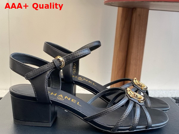 Chanel Sandals in Black Lambskin G46274 Replica