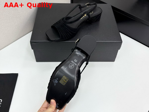 Chanel Sandals in Black Suede Kidskin G46329 Replica