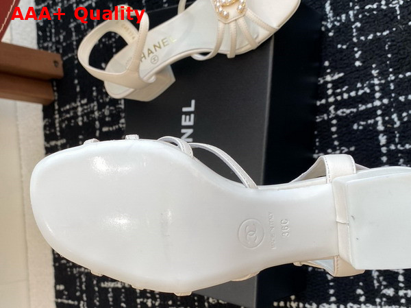 Chanel Sandals in White Lambskin G46274 Replica