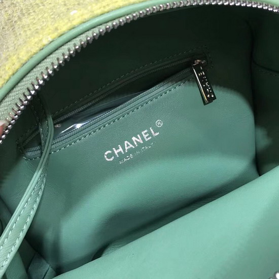 Chanel Sequin Backpack Light Green