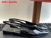 Chanel Slingback Pump in Black Patent Leather Replica
